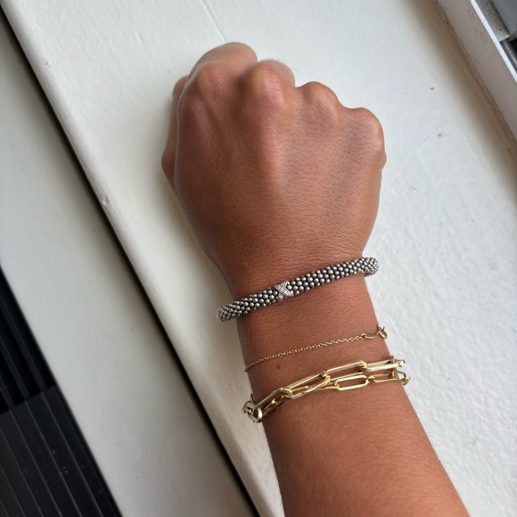 LAGOS Sterling Silver Embrace Collection Rope Bracelet with Diamonds - Picture 3 of 6